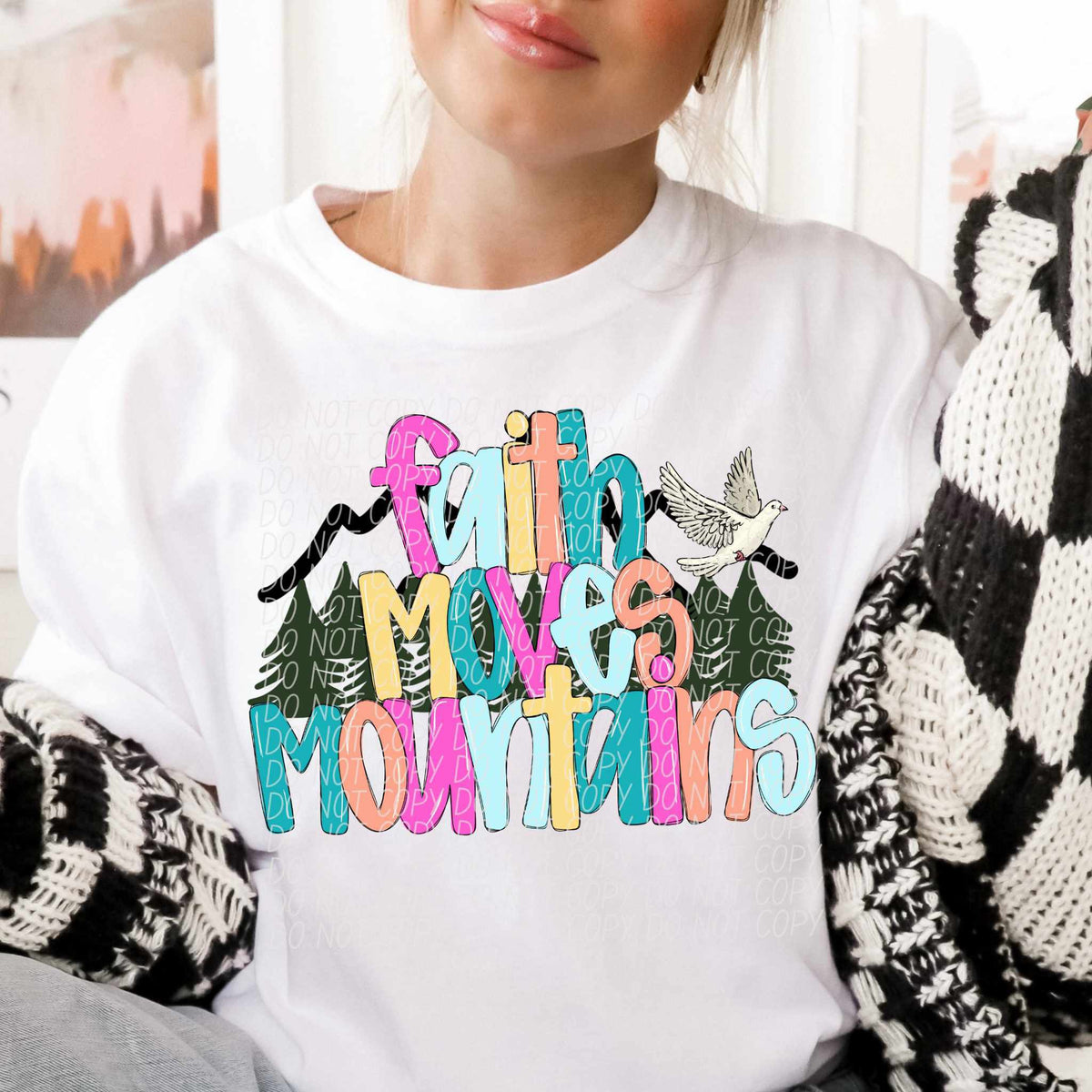 Faith can move mountains with mountains (CITY) 85021 DTF transfer