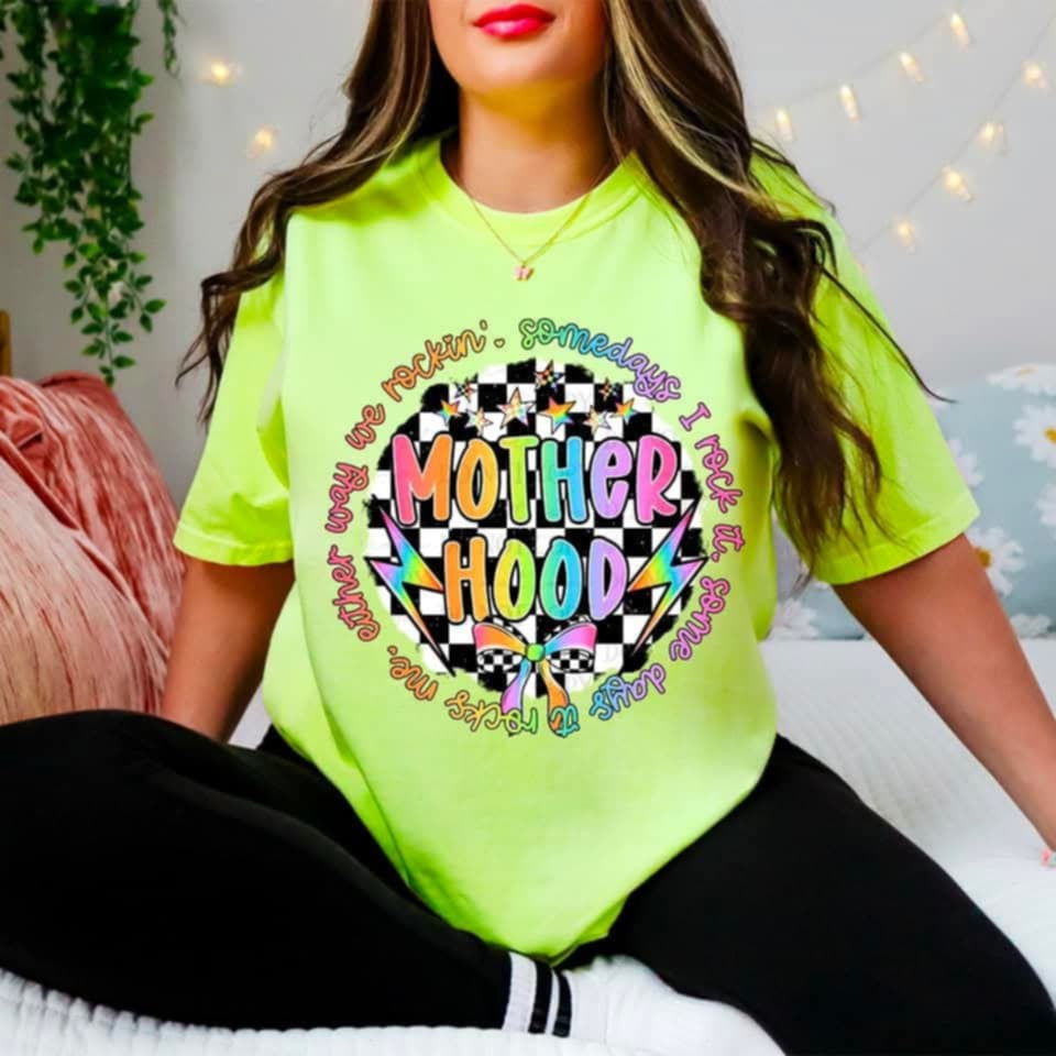 Motherhood colorful font circle (ABD) 95958 DTF transfer