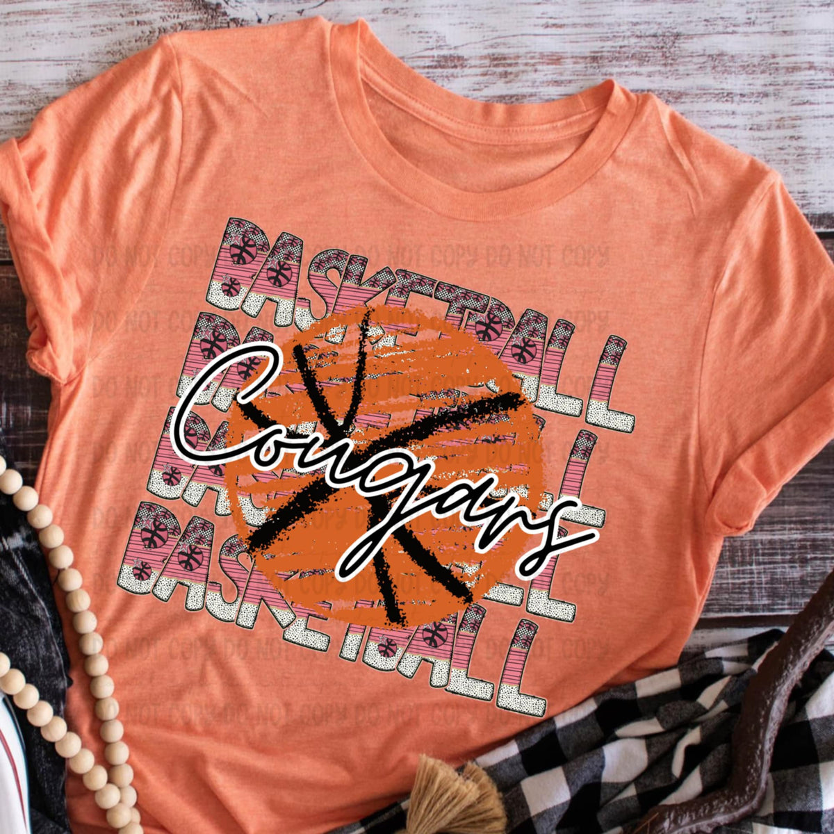Basketball cougars stacked (Revel) 93923 DTF transfer