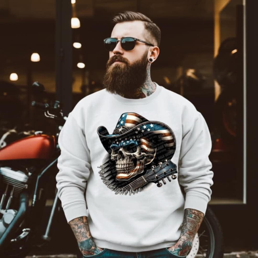 Patriotic skull (UD) 99555 DTF transfer