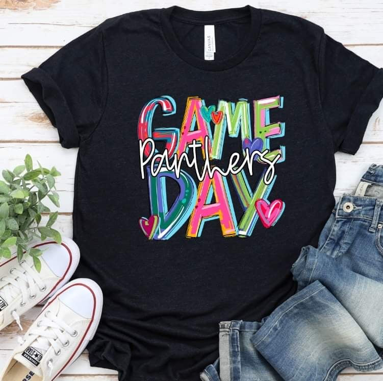 Game Day Panthers (cherry words s&g) 30803 DTF transfers