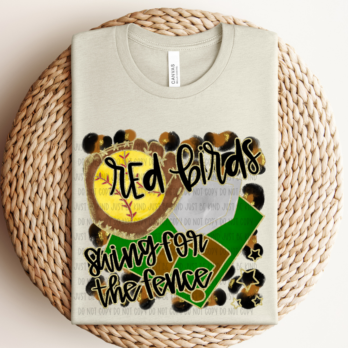 Softball Red Birds For The Fence (Caplinger) 83508 DTF Transfer