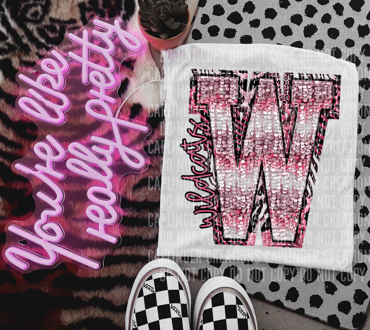 Wildcats wild and pink (Caplinger) DTF transfer