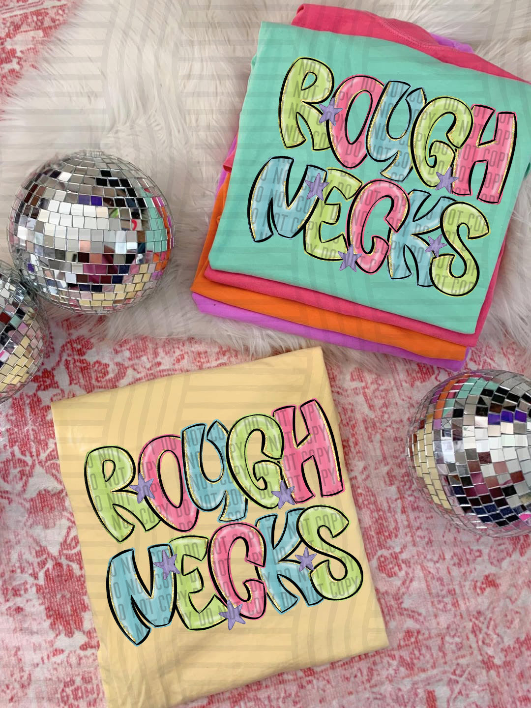 Roughnecks Glittery & Preppy Mascots (Caplinger) DTF transfer