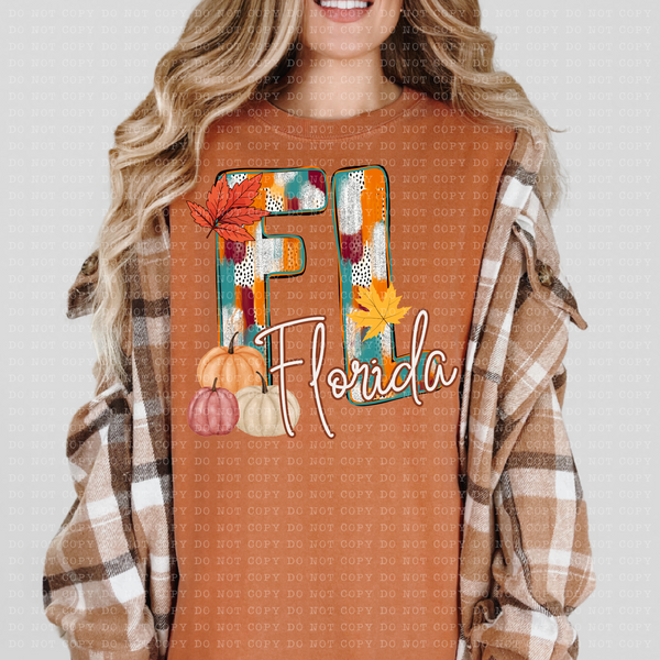 FL Florida Fall Watercolor 59779 DTF Transfer