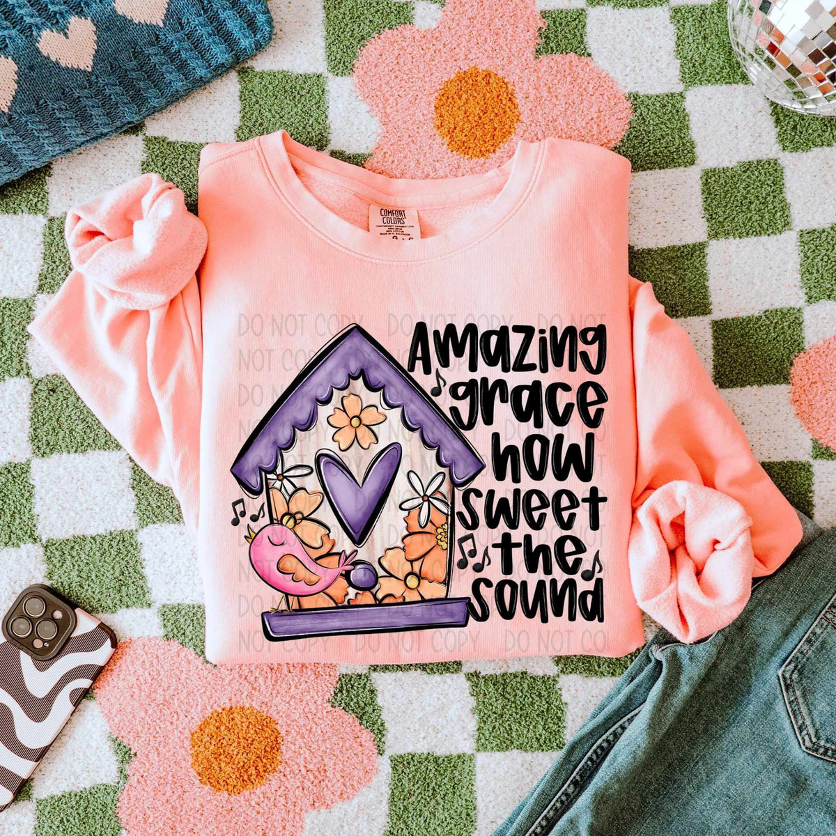 Amazing grace bird house (SWD) 82670 DTF transfer