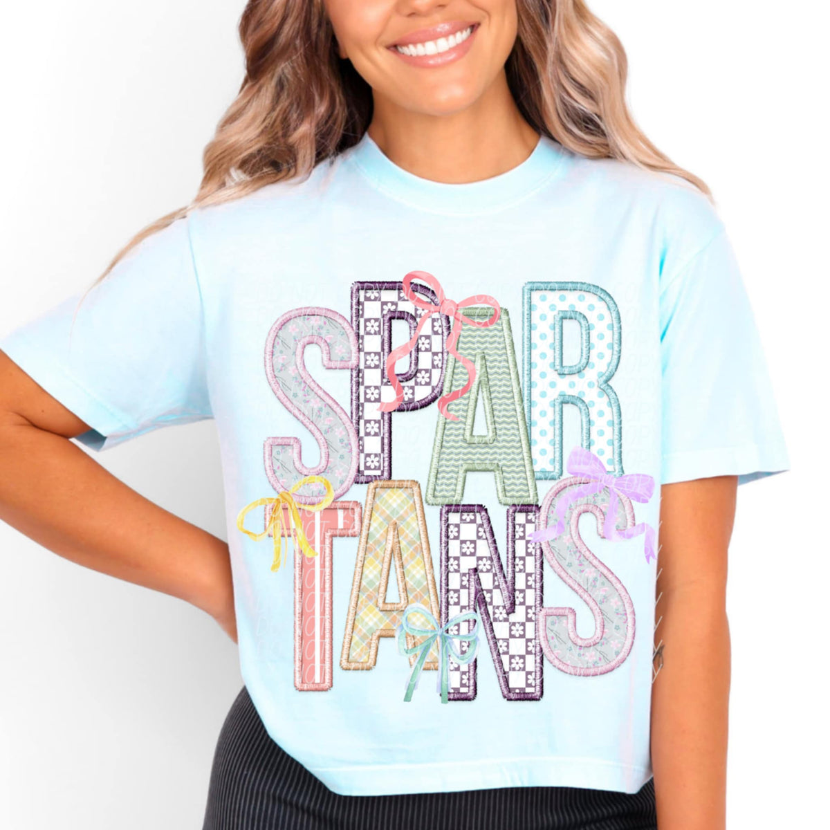 Spartans Spring Bow Mascots (CITY) 97162 DTF transfer