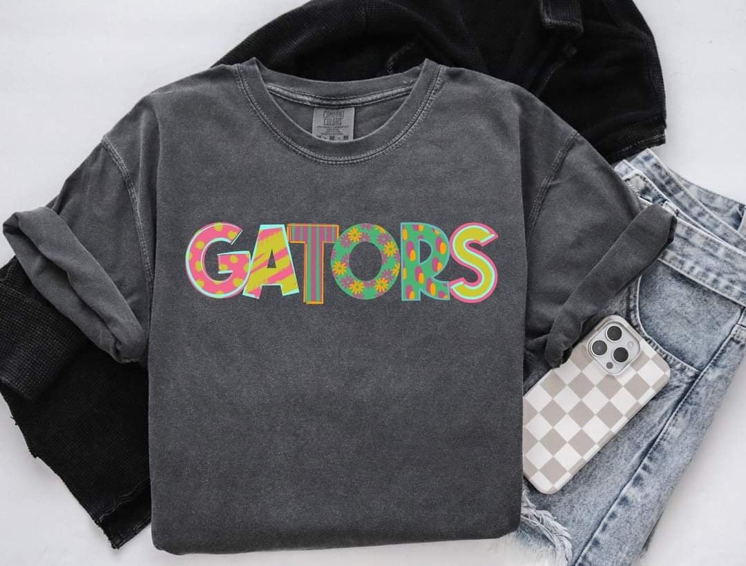 Gators patterned font (S&G) 60353 DTF transfer