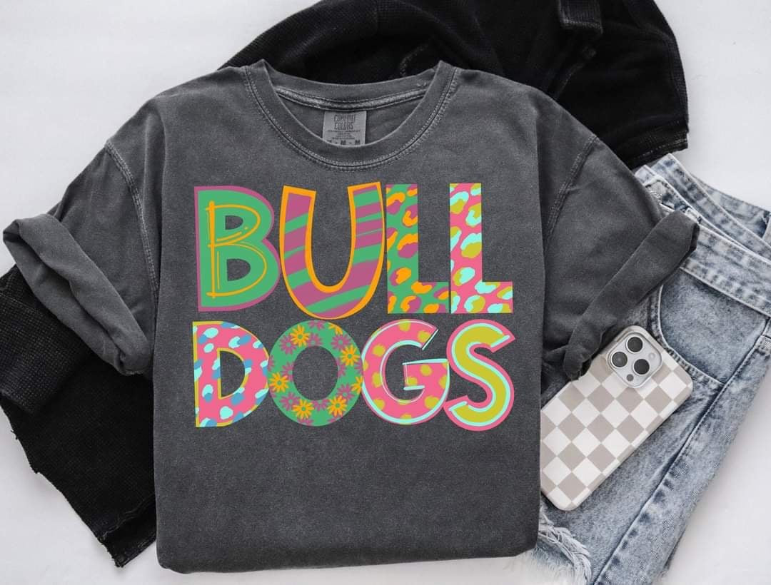 Bulldogs patterned font (S&G) 60357 DTF transfer