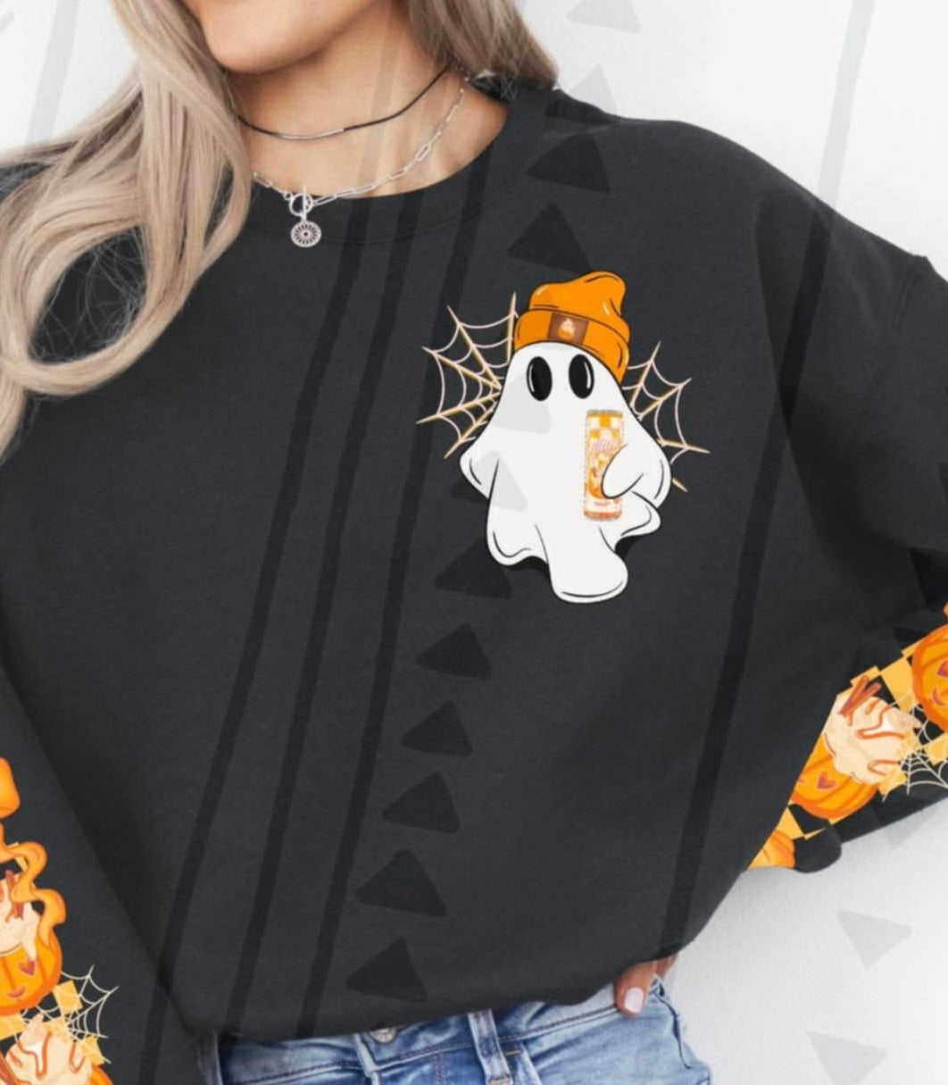 Mama Needs a Pumpkin Energy Drink (GHOST POCKET) TGG DTF transfer