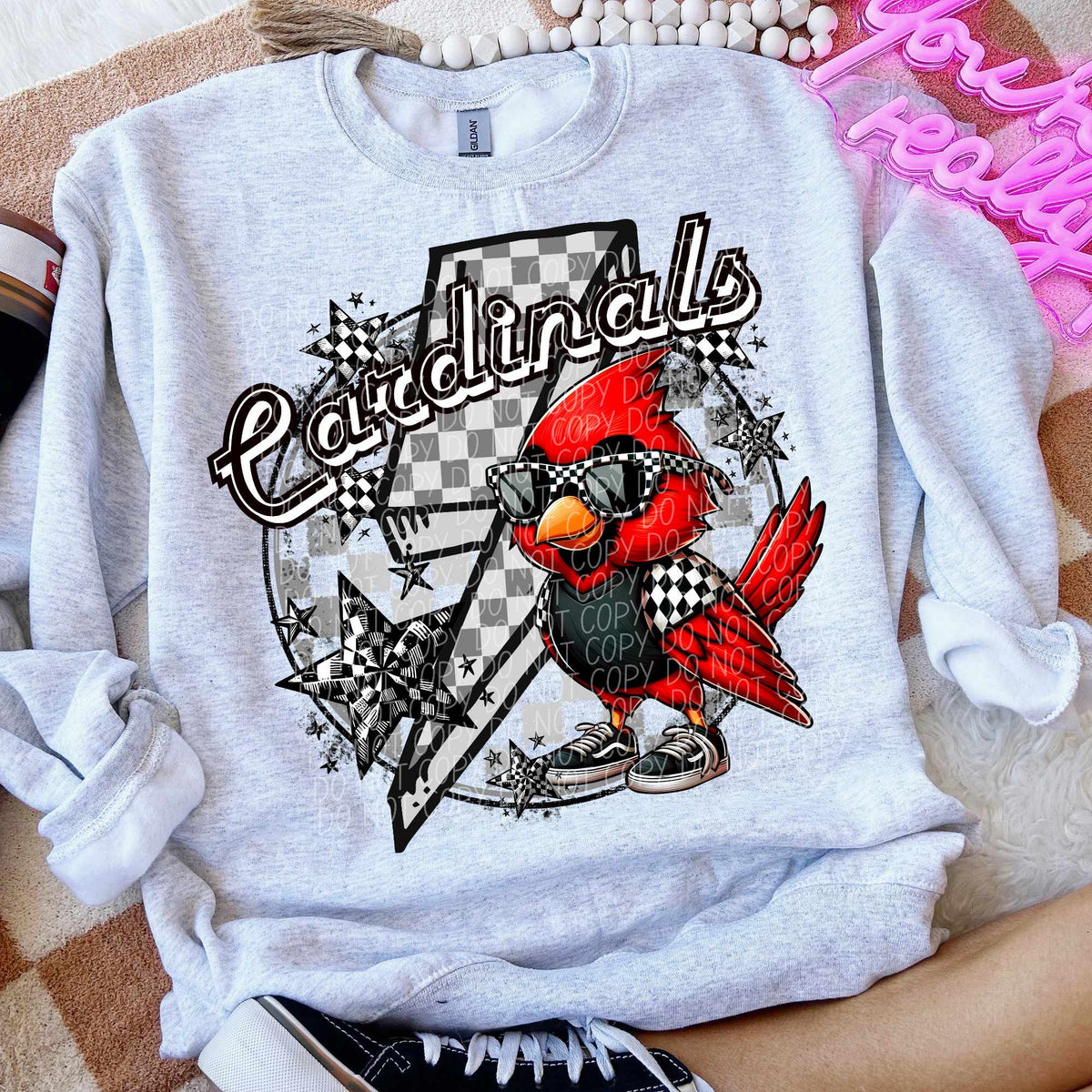 Cardinals black shirt lightning bolt (CITY) 52498 DTF transfer