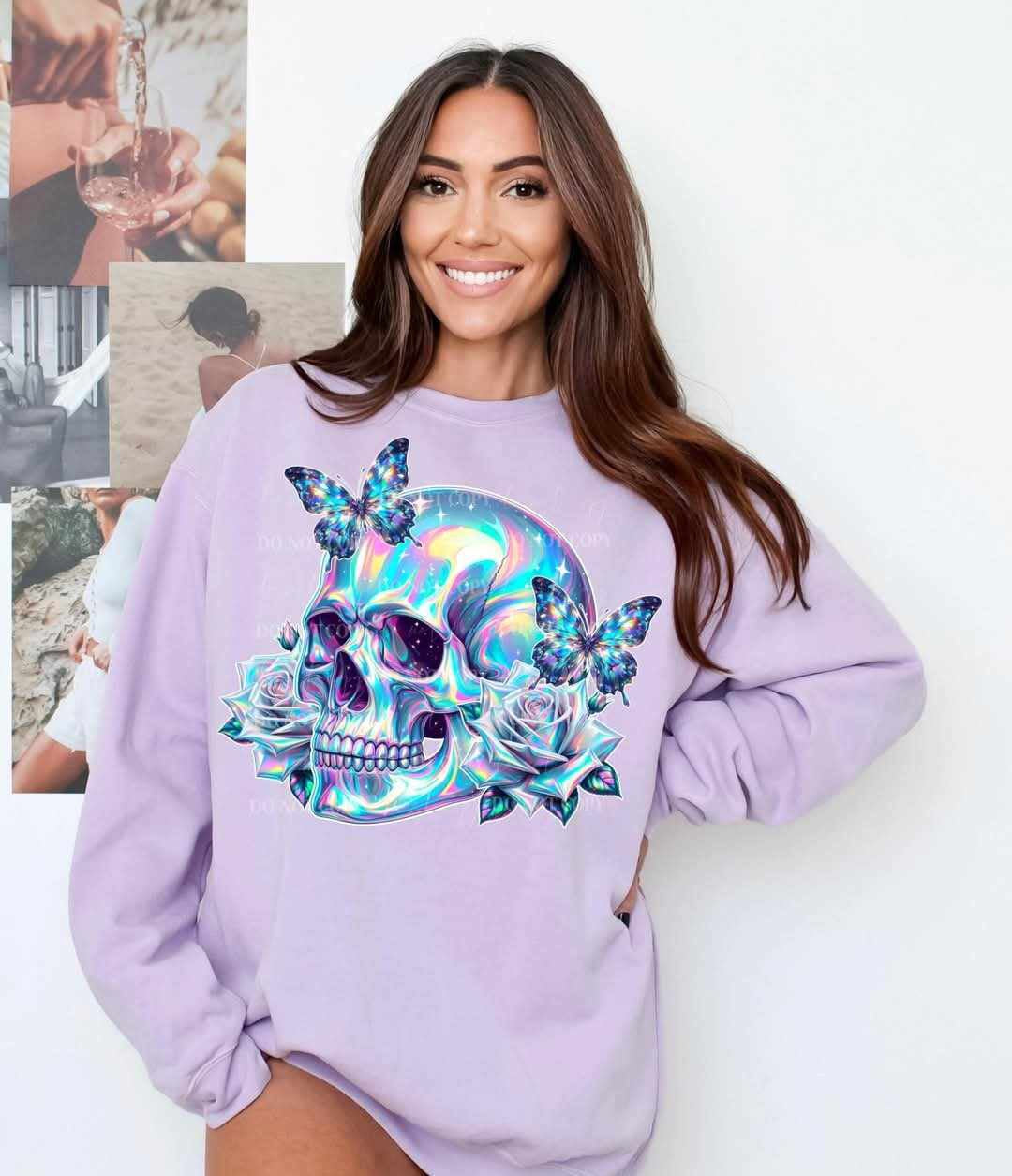 Holographic skull (Lyttle) 73403 DTF transfer