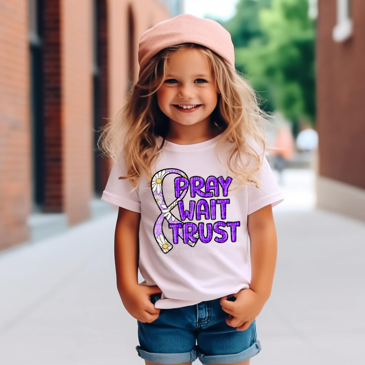 Pray wait trust purple (SDD) 87064 DTF transfer