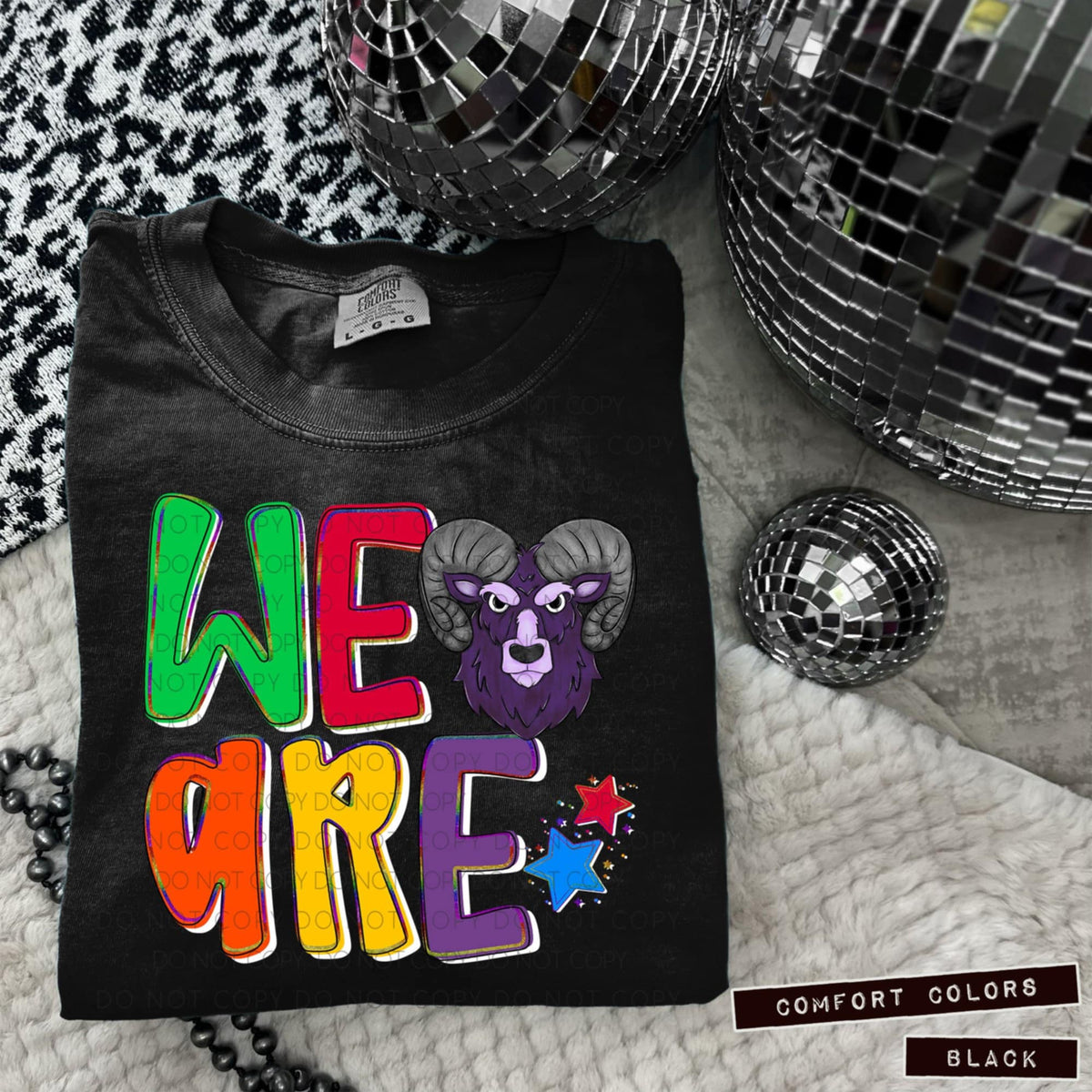We are rams purple (Caplinger) 100845 DTF transfer
