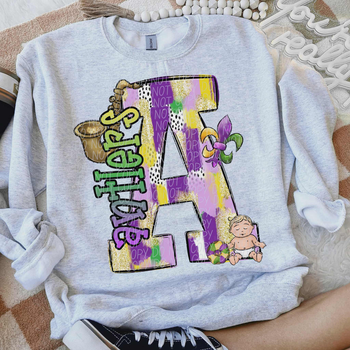 Antlers Mardi Gras (city) DTF Transfer