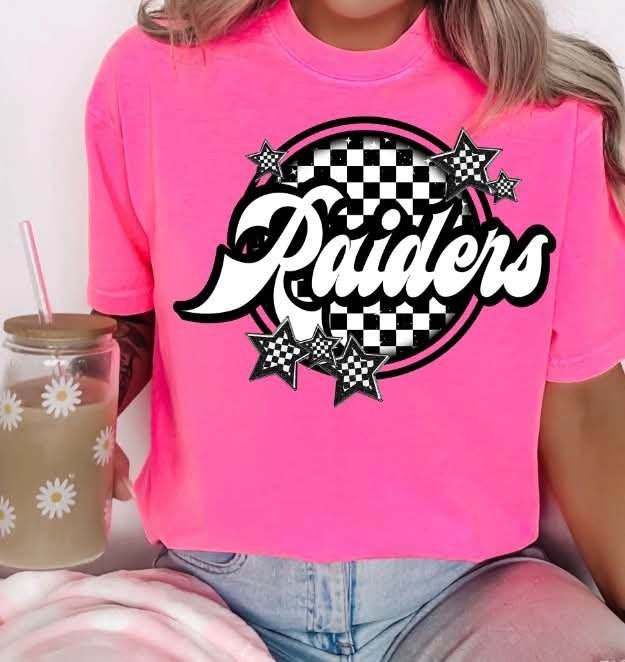 Raiders checkered circle (S&G) 82324 DTF transfer