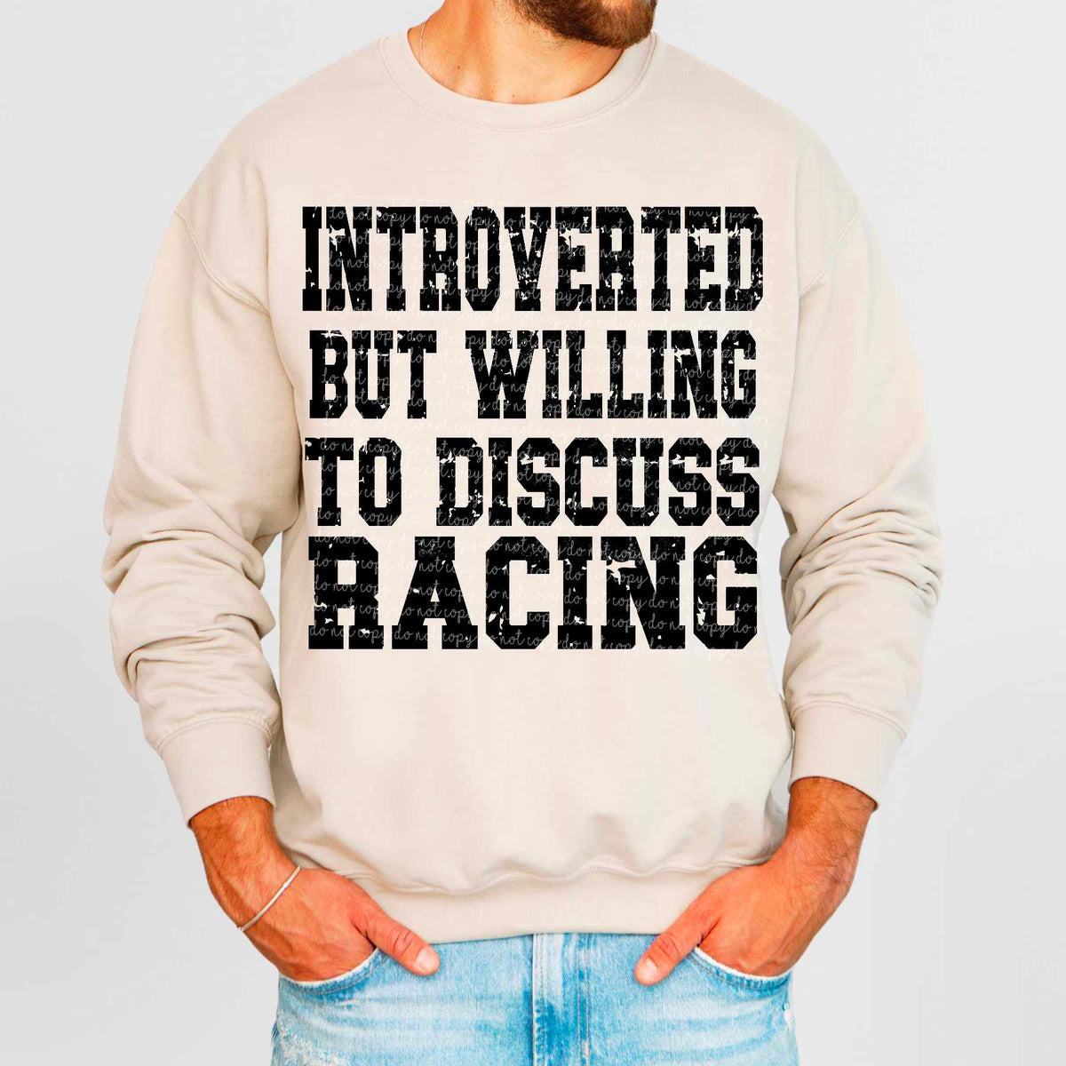 Introverted but willing to discuss racing (CMLD) 84740 DTF transfer