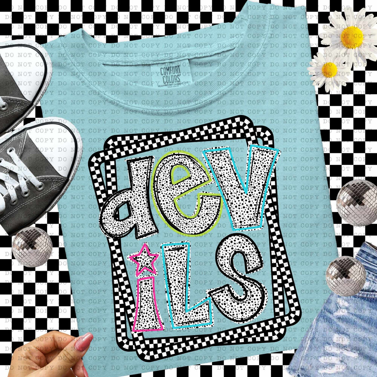 Devils Dalmatian filled mascots (ECHT) 55133 DTF transfer