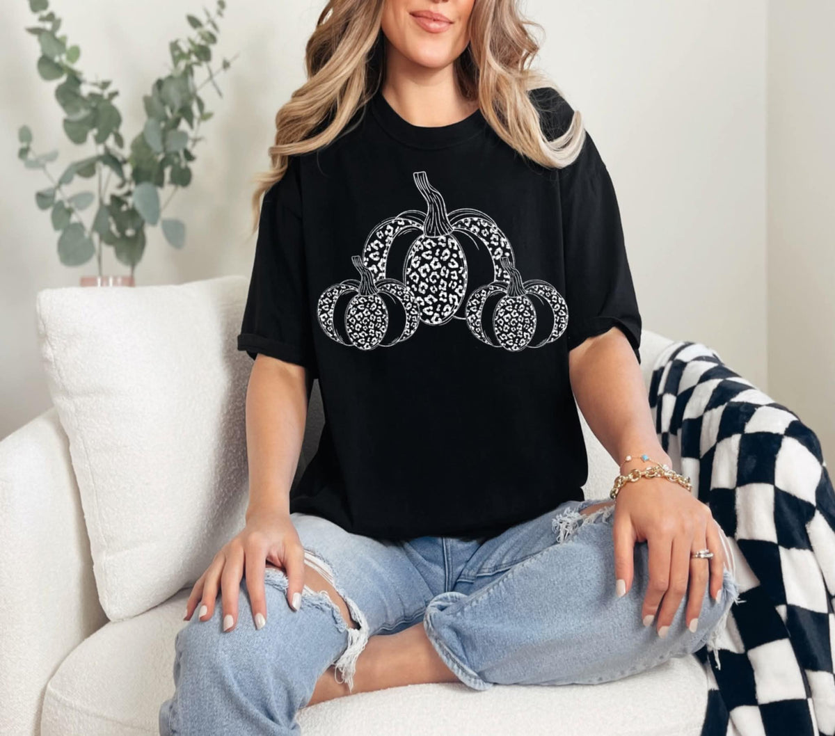 White leopard pumpkins (Linda) 107878 DTF transfer