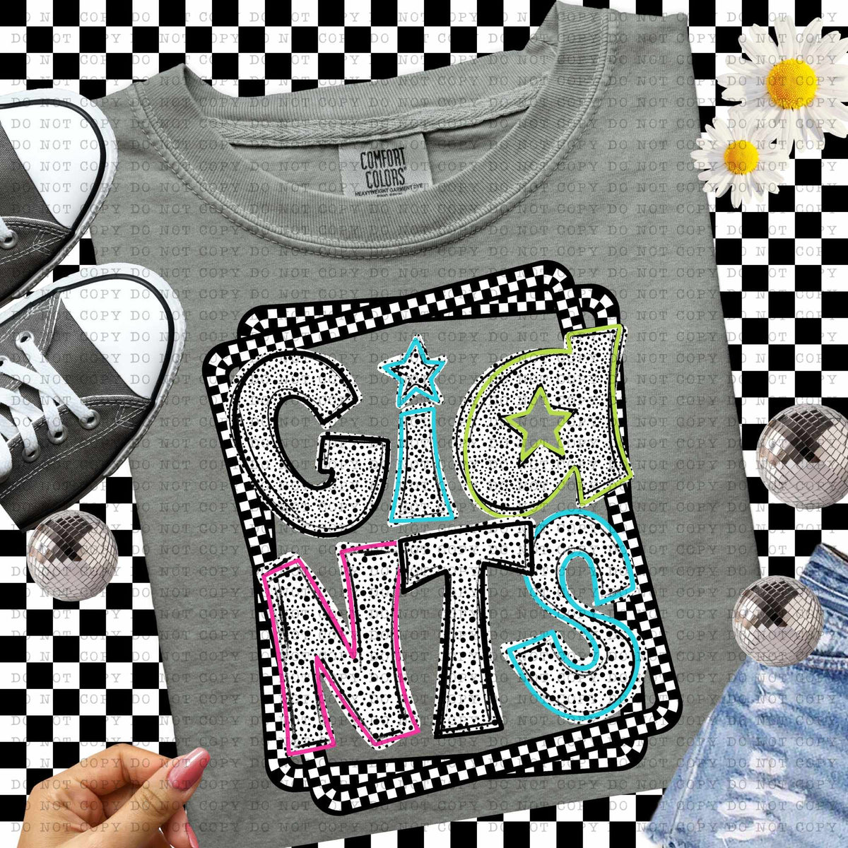 Giants Dalmatian filled mascots (ECHT) 55127 DTF transfer
