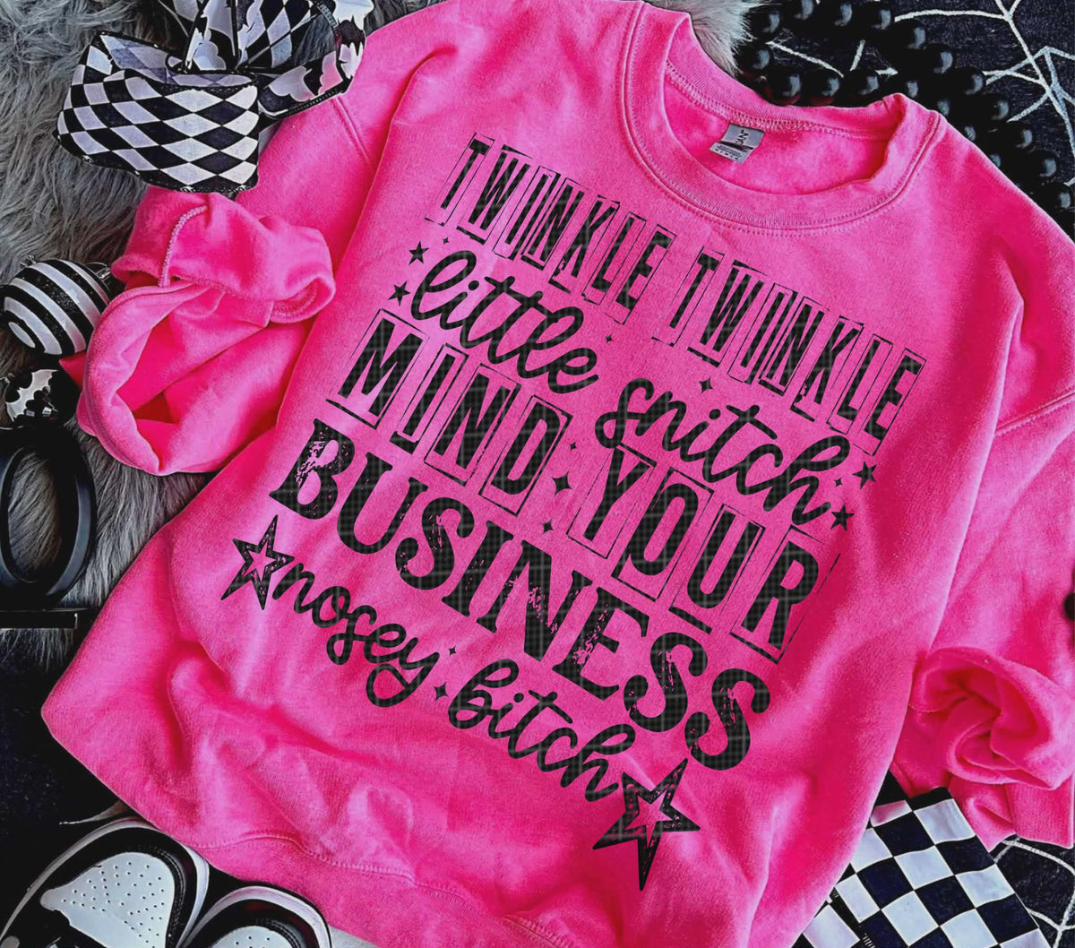 Twinkle twinkle little snitch BLACK (Linda) DTF Transfer