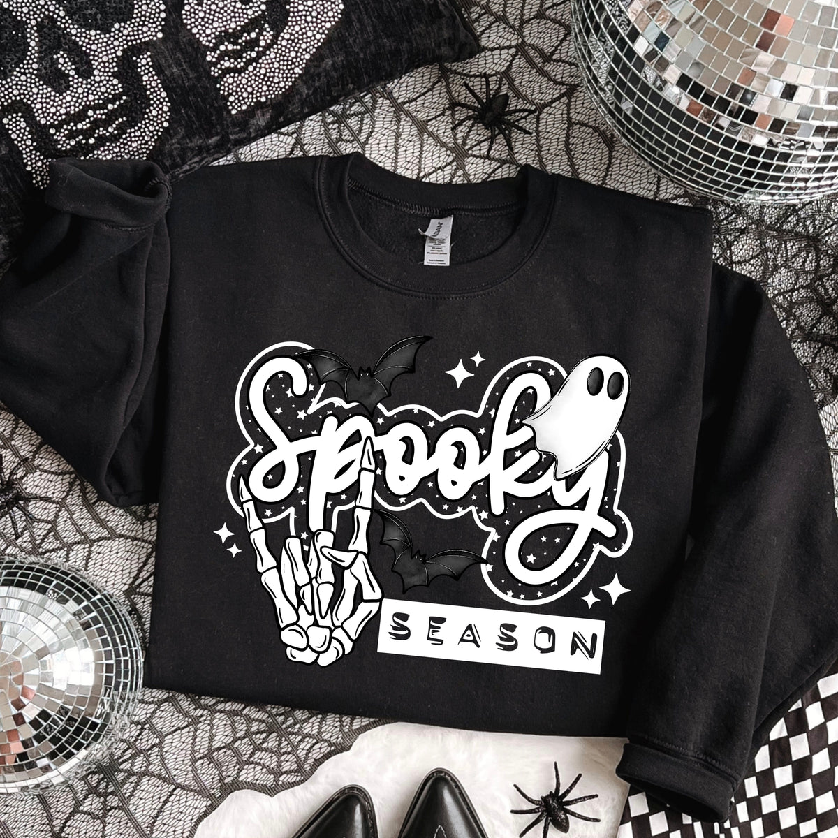 Spooky season skellie hand (white) (CSC) DTF Transfer m