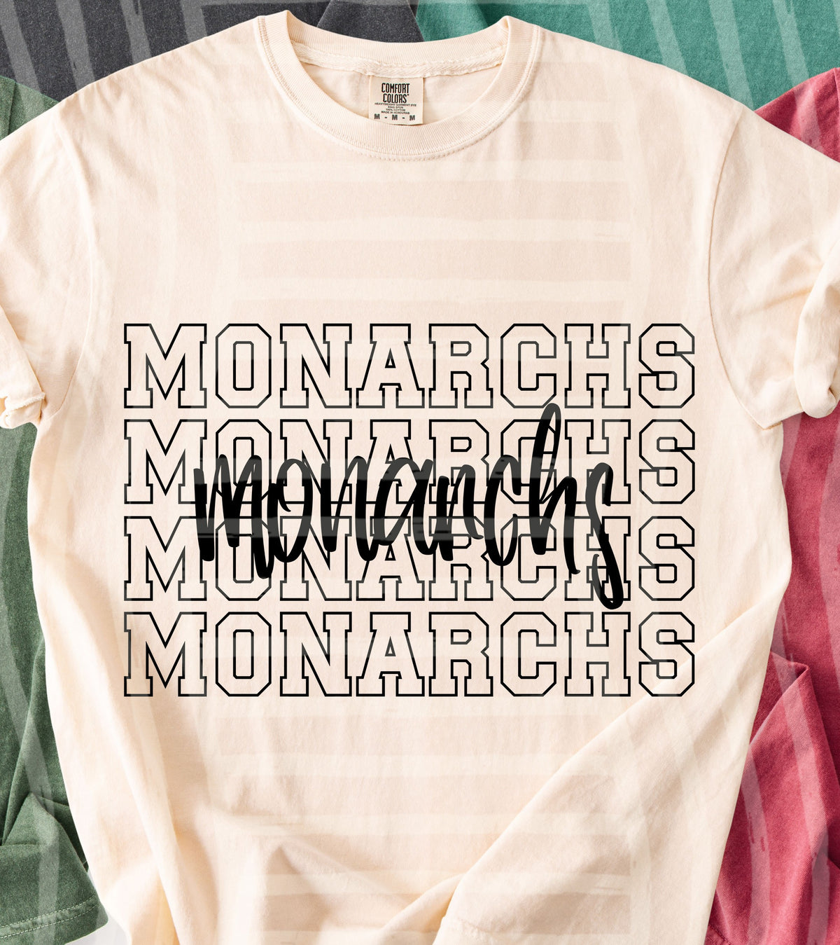 monarchs simple stacked outlines (Caplinger) DTF Transfer