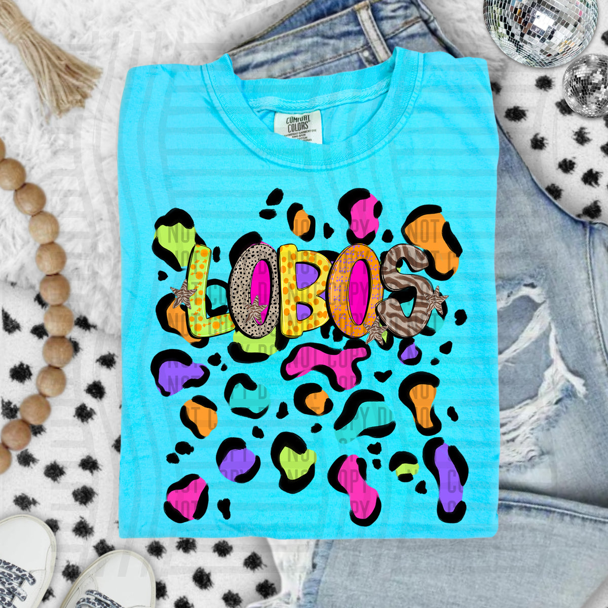 Lobos Funky Mix Up Leopard Mascot (Caplinger) DTF transfer