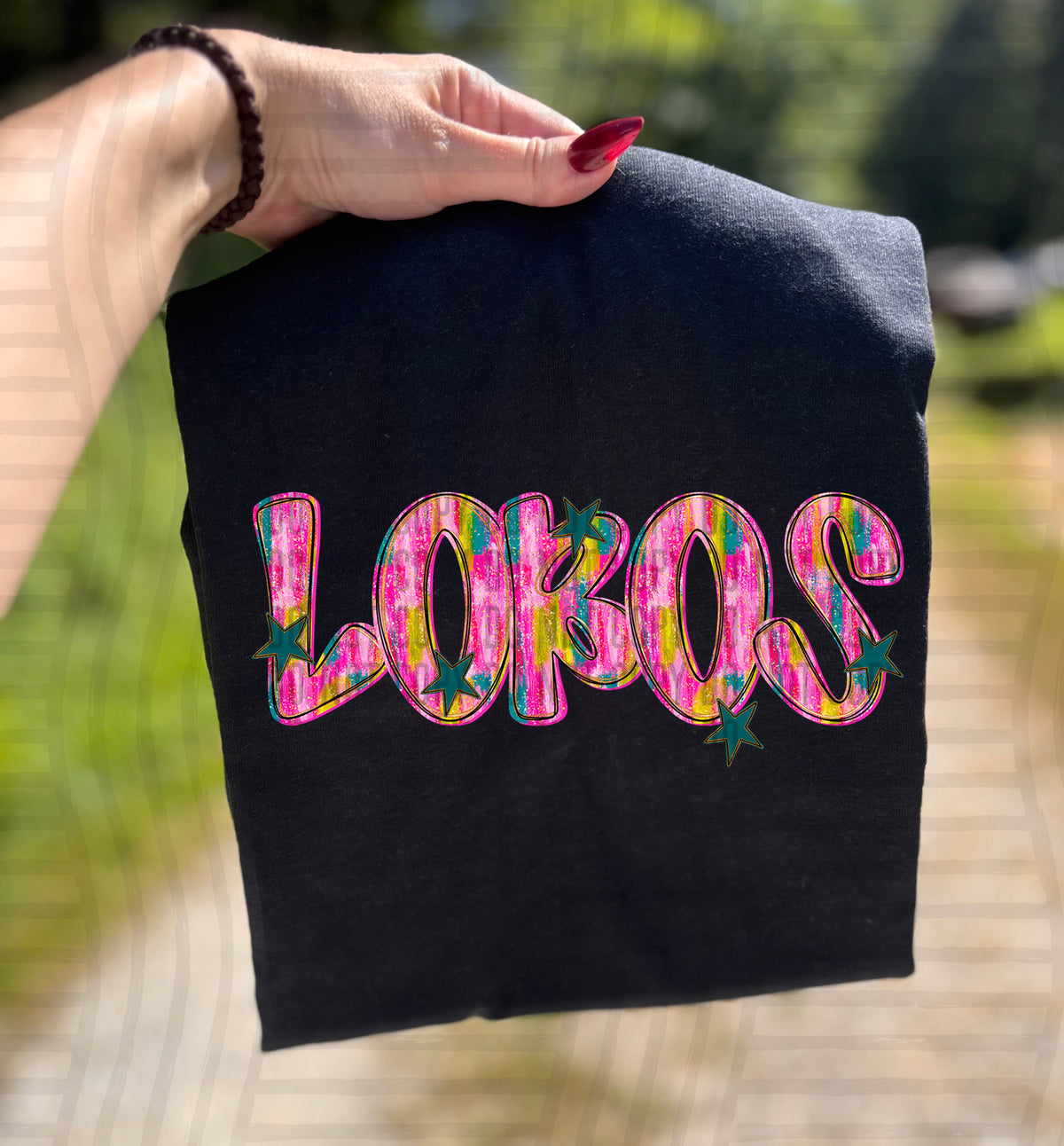 Lobos Pink Brushstroke (Caplinger) DTF Transfers
