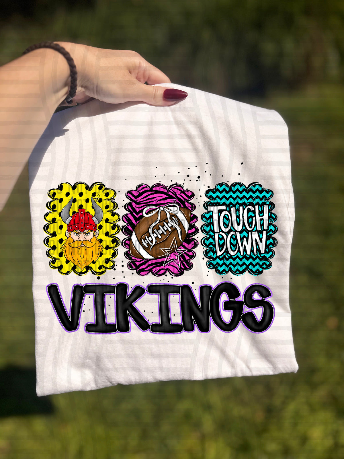 Red Vikings Preppy Bright Trio (Caplinger) 113118 DTF transfer