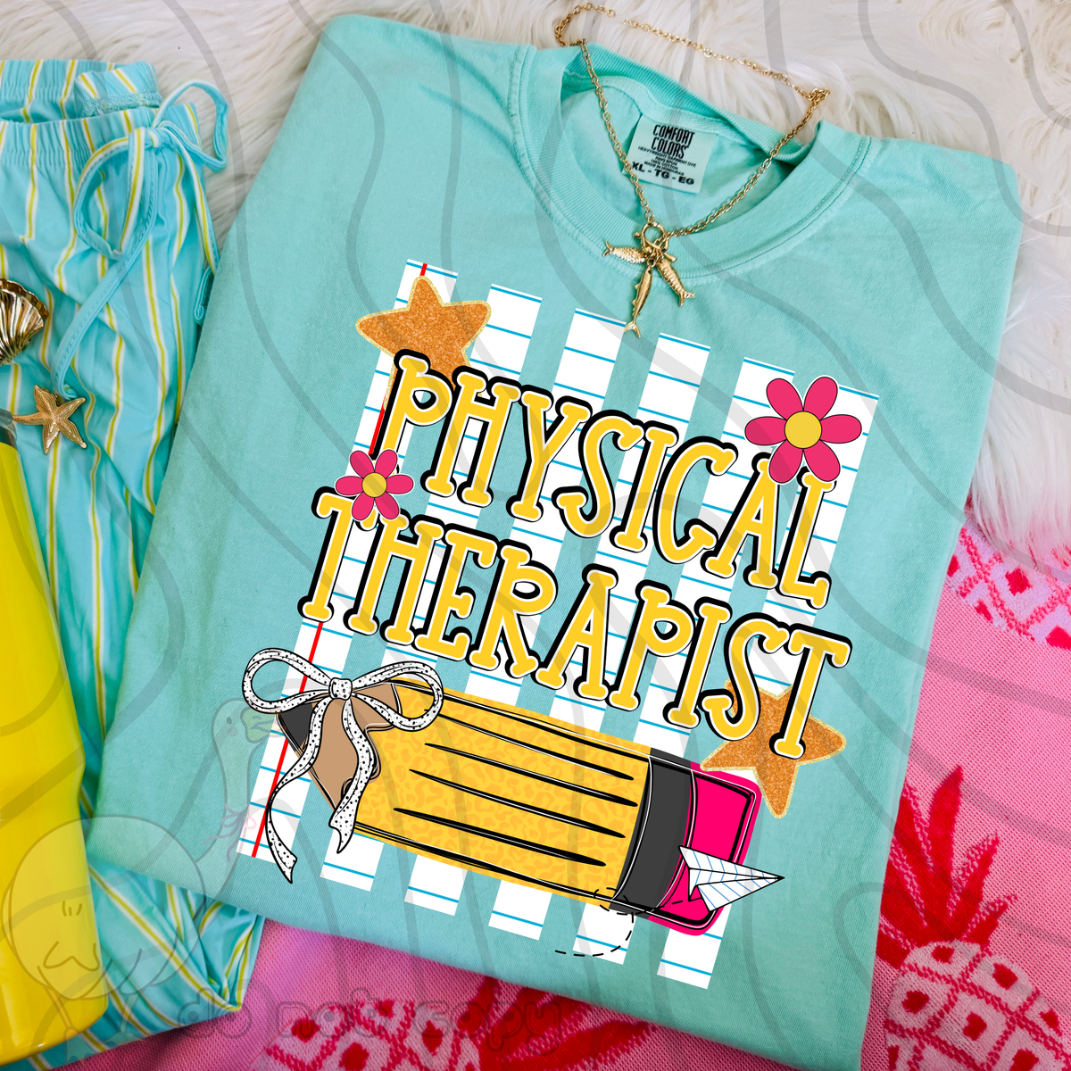 Physical therapist pencil stripes (DKD) DTF Transfer