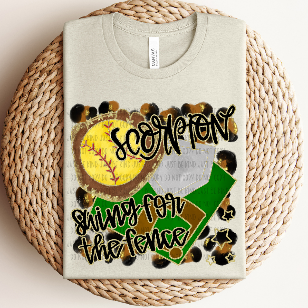 Softball Scopion For The Fence (Caplinger) 83509 DTF Transfer