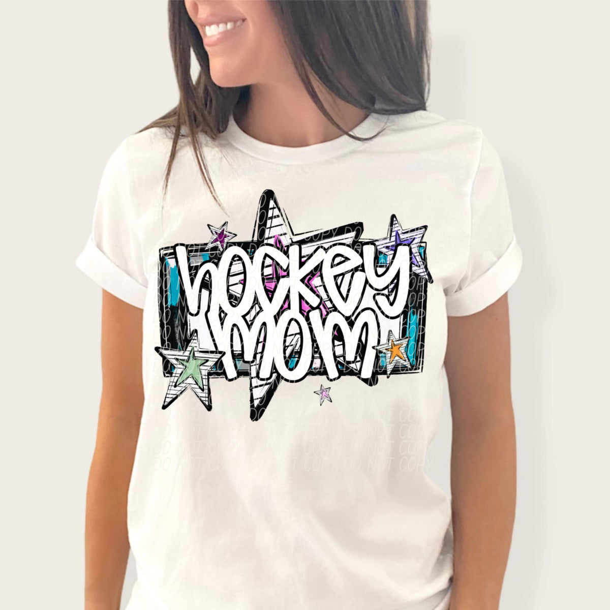 Hockey mom stars (CITY) 85441 DTF transfer