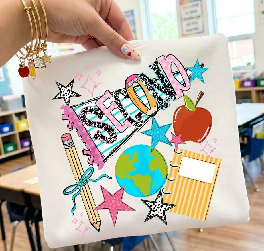 Second back to school pennant (S&G) DTF Transfer