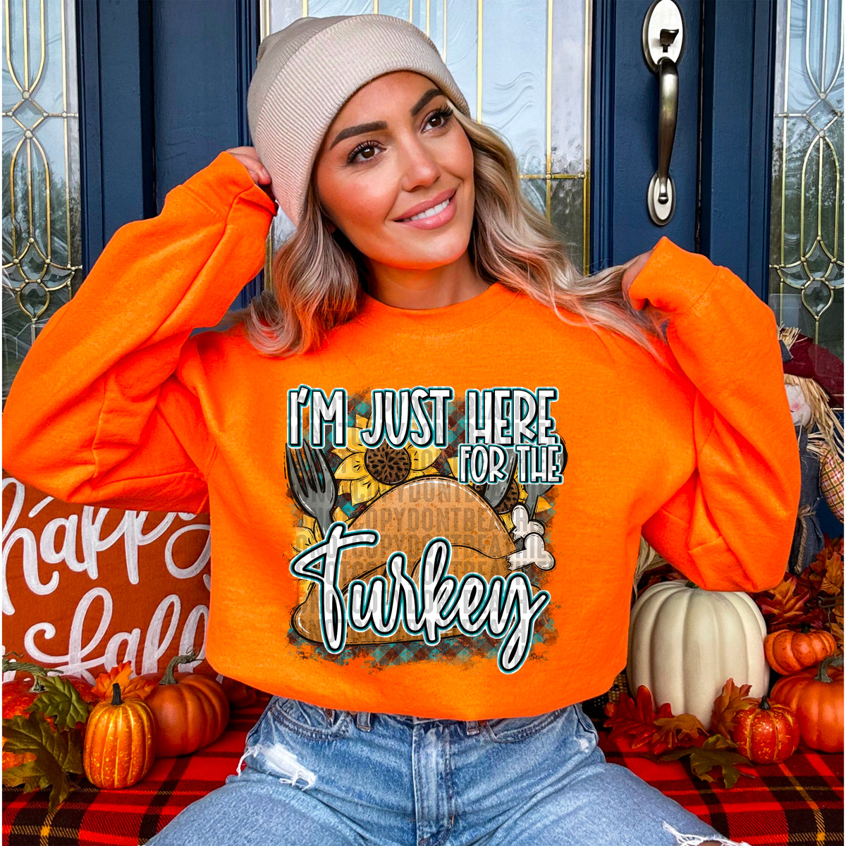 I’m just here for the turkey 103544 DTF transfer