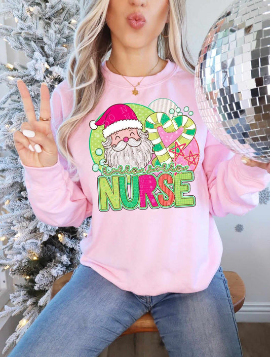 Holly jolly nurse (CST) 70733 DTF transfer