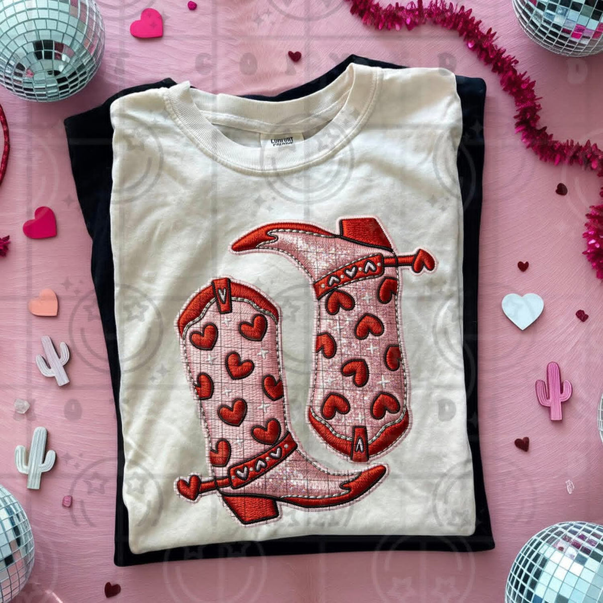 Heart cowboy boots (HW) DTF Transfer