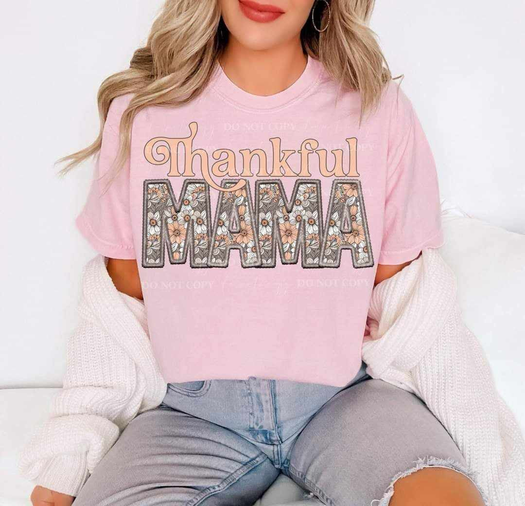 Thankful mama embroidery (LYTTLE) 67836 DTF transfer
