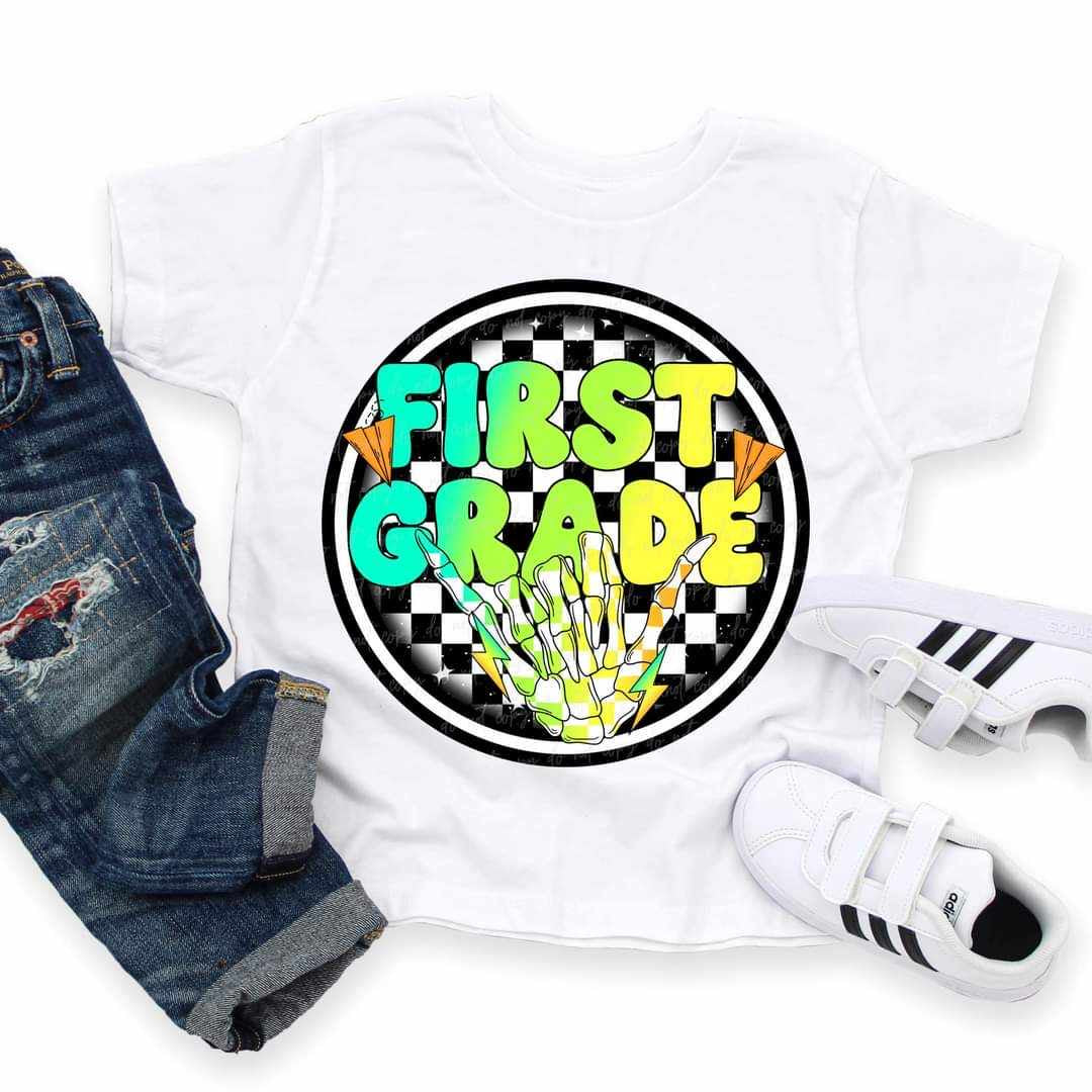 First grade skellie hand circle BOY (VIRGO) 50178 DTF transfer