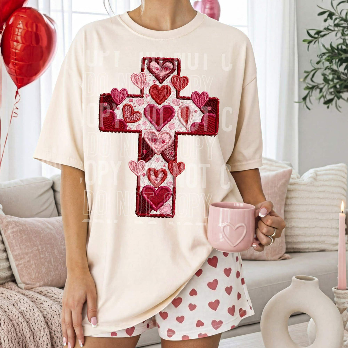 Heart Cross (SBB) DTF transfer