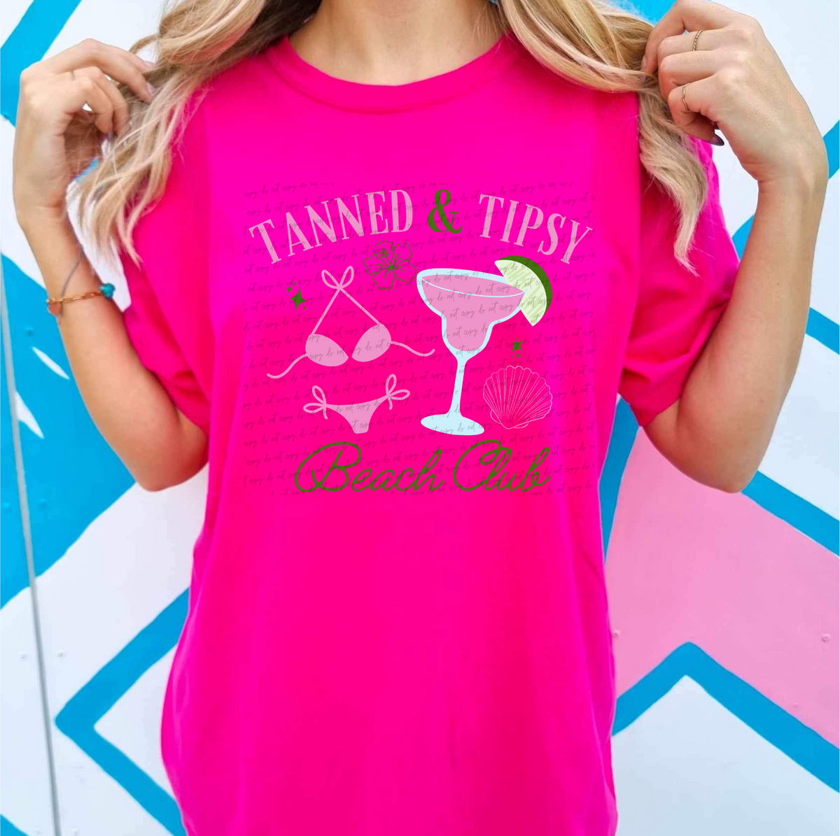 Tanned and Tipsy Beach Club 30080 DTF transfer