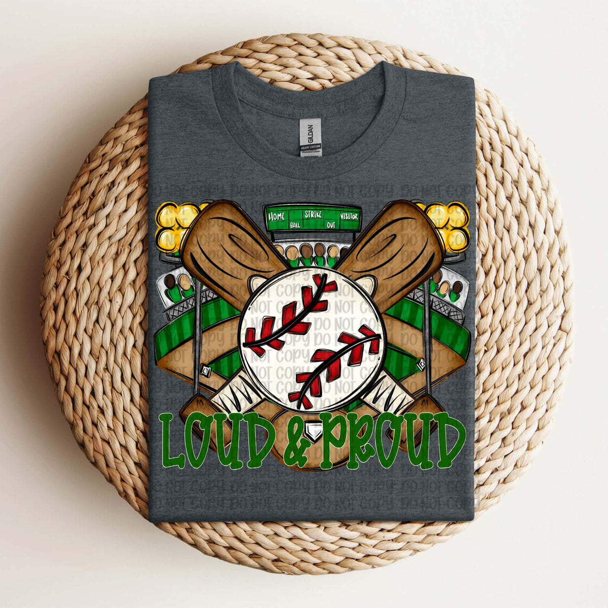 Loud and Proud baseball (green) (VP) DTF Transfer
