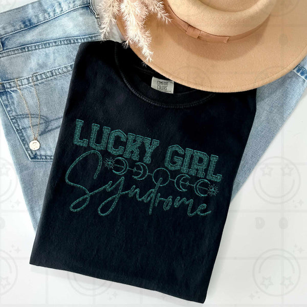 Lucky girl syndrome green (HW) 79377 DTF transfer