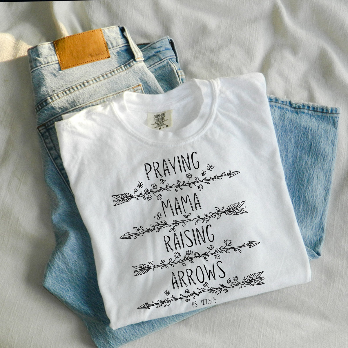 Praying mama arrows (black) (regular font) DTF Transfer