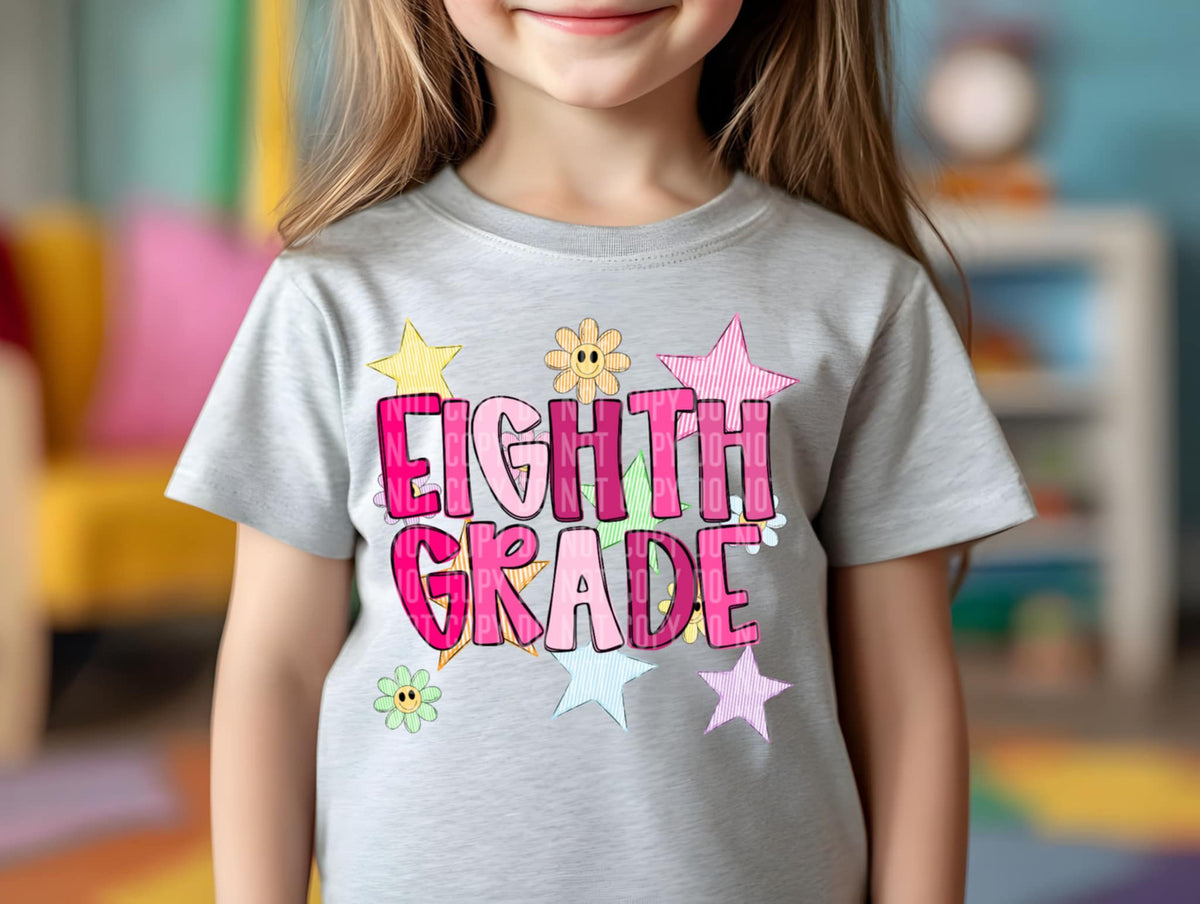 Eight grade PINK (Caplinger) 107191 DTF transfer