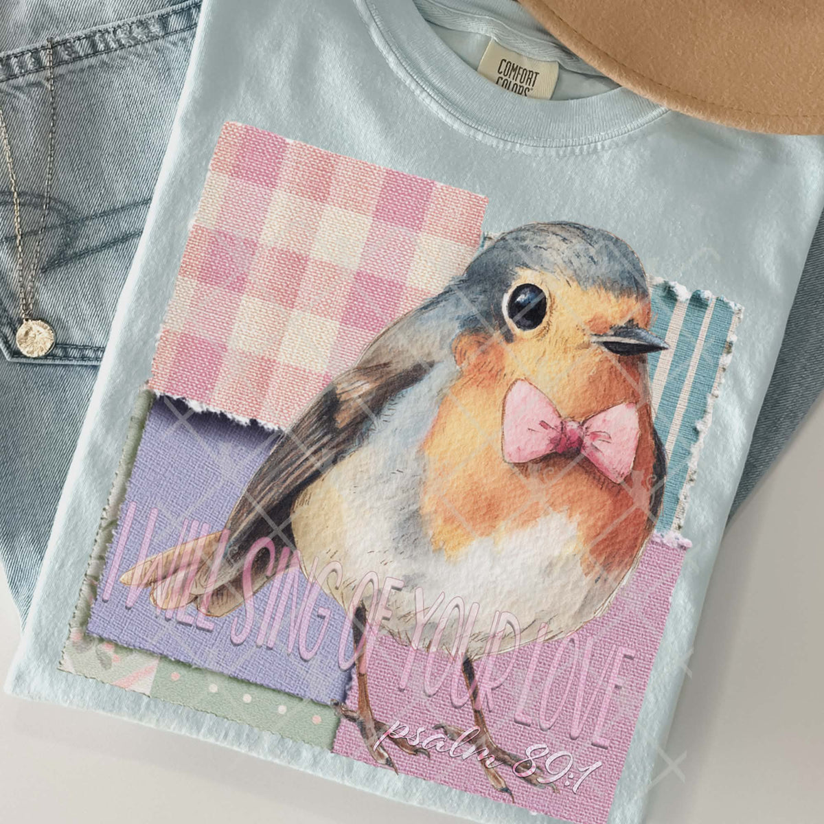 I will sing patchwork background (TTD) DTF transfer