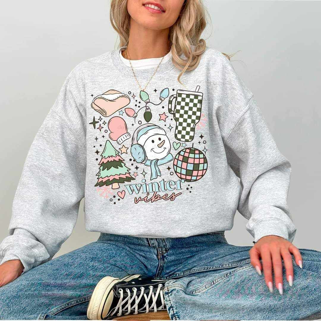 Winter vibes cluster (CSC) 67137 DTF transfer