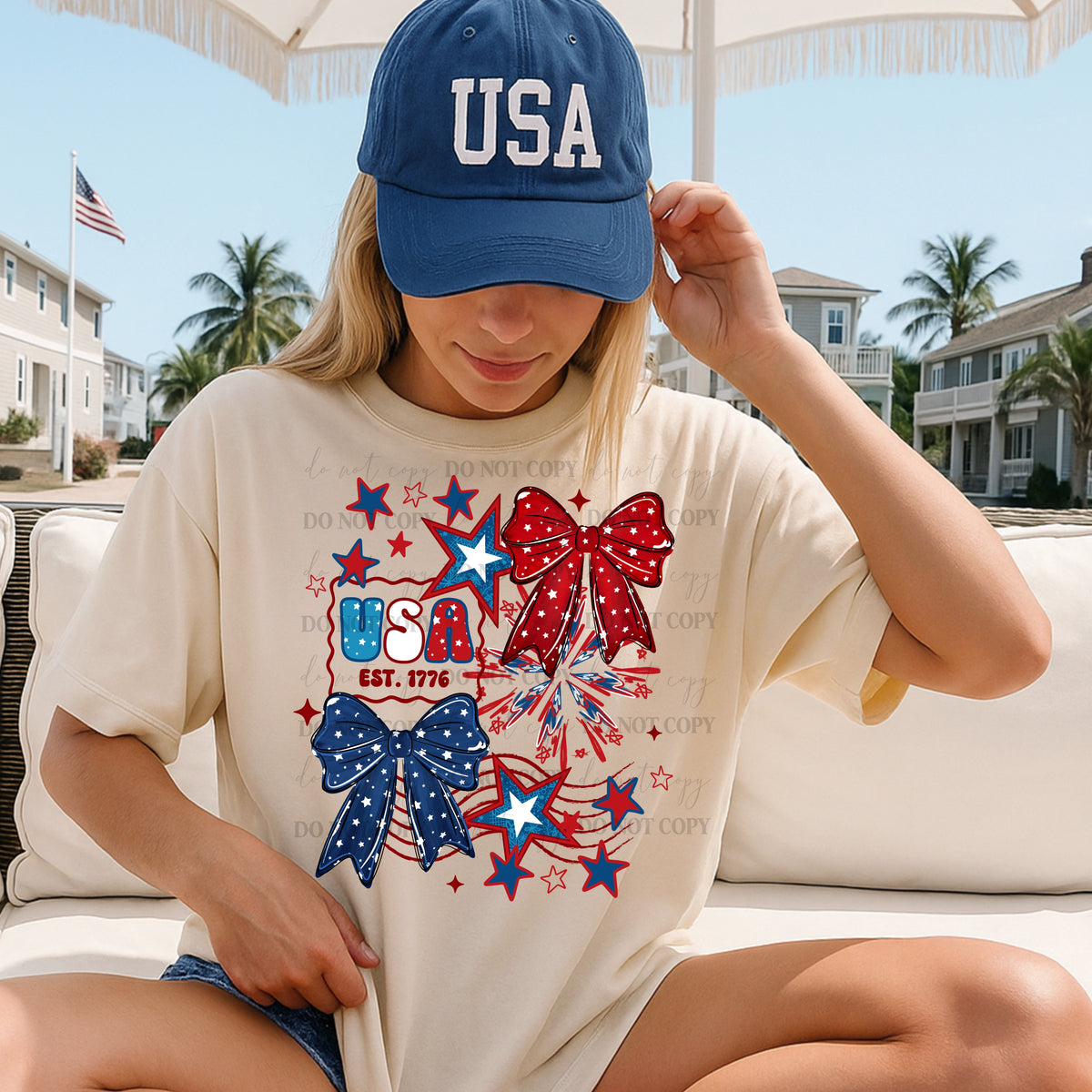 USA bow collage (semi-exclusive) DTF Transfer