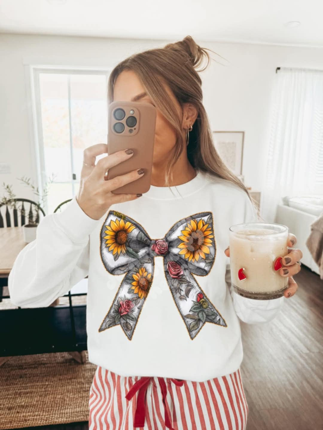 Sunflower bow (Lyttle) 91569 DTF transfer
