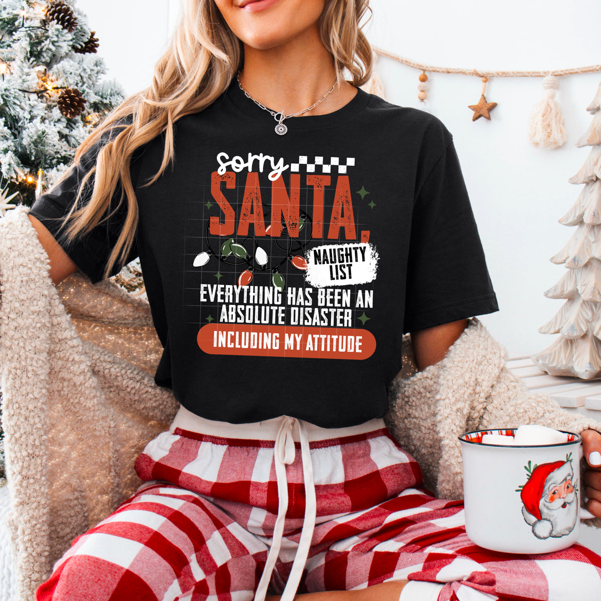 Sorry Santa everything has been a disaster WHITE (CSC) DTF Transfer